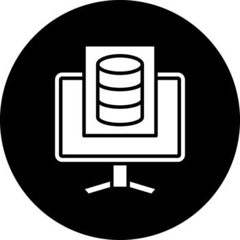 estudiar base de datos vector icono estilo