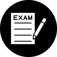 examen vector icono estilo