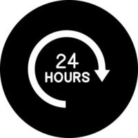 24 Hours Vector Icon Style