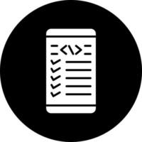 móvil codificación vector icono estilo