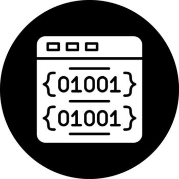 Binary Code Vector Icon Style