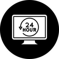 24 horas Noticias vector icono estilo