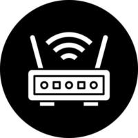 Wireless Router Vector Icon Style