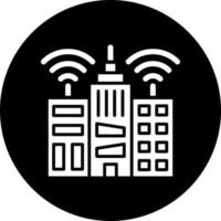 inteligente ciudad vector icono estilo