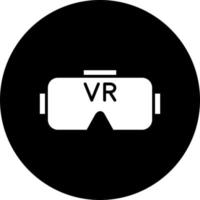 vr auriculares vector icono estilo