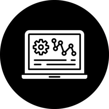 datos impulsado vector icono estilo