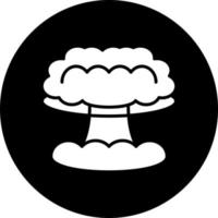 nuclear explosión vector icono estilo