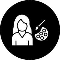 Artist Female Vector Icon Style