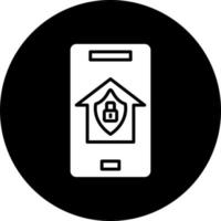 hogar seguridad aplicación vector icono estilo