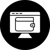 digital billetera vector icono estilo
