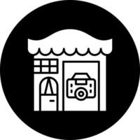 cámara tienda vector icono estilo