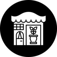 planta tienda vector icono estilo