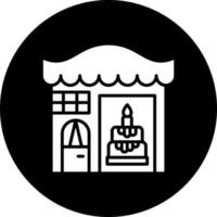 pastel tienda vector icono estilo
