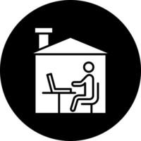 Working at Home Vector Icon Style