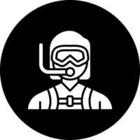 Diver Female Vector Icon Style