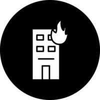 Building Fire Vector Icon Style