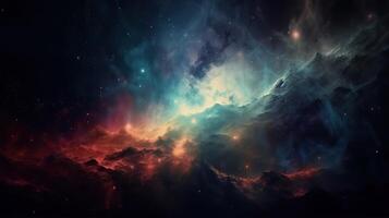 Galaxy and Nebula. Abstract space background. Endless universe with stars and galaxies in outer space. Cosmos art. photo