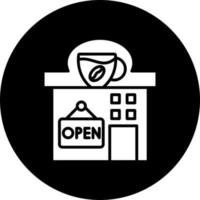 Cafe Open Sign Vector Icon Style