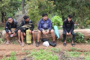 Gorontalo, 5 Feb 2023 - A group of people camping together in nature photo