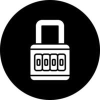 Number Padlock Vector Icon Style