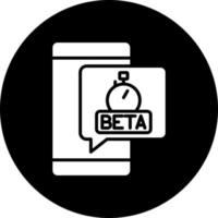 beta pruebas vector icono estilo