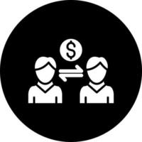 Peer to Peer Lending Vector Icon Style