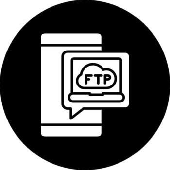 Ftp Protocol Vector Icon Style