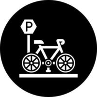 Bicycle Parking Vector Icon Style