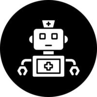 Robotic Nurse Vector Icon Style