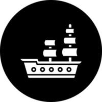 Pirate Ship Vector Icon Style