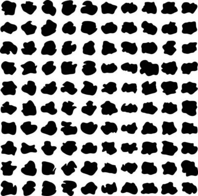 Hand Drawn Organic Shapes Liquid and fluid shape Black symbol Set 50