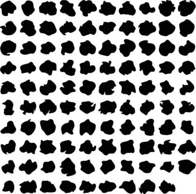 Hand Drawn Organic Shapes Liquid and fluid shape Black symbol Set 50