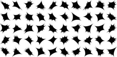 sparkles shape and fire flakes shape Set 50 vector