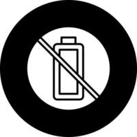 No Battery Vector Icon Style