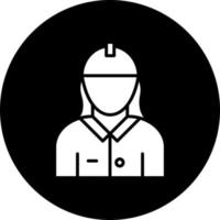 Female Engineer Vector Icon Style