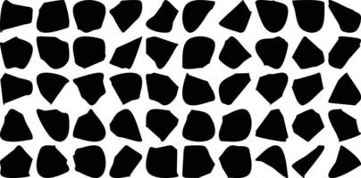 Hand Drawn Organic Shapes Liquid and fluid shape Black symbol Set 50 vector