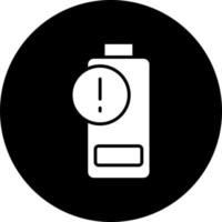 Battery Alert Vector Icon Style