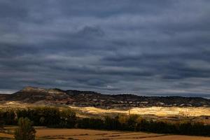 l calm autumn mountain landscape from aragon spain photo