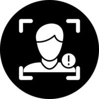 Face Detection Warning Vector Icon Style