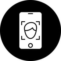 Mobile Face Detection Vector Icon Style