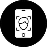 Mobile Face Detection Vector Icon Style