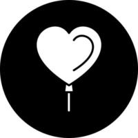 corazón globo vector icono estilo