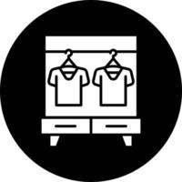 ropa estante vector icono estilo