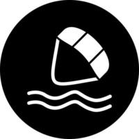 kiteboarding vector icono estilo