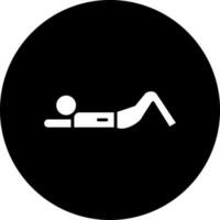 Lying Down Vector Icon Style