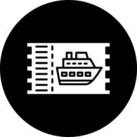 Cruise Ticket Vector Icon Style