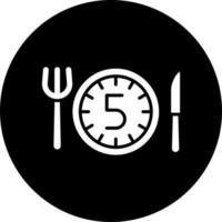 5 5 comidas un día vector icono estilo