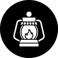 Camping Lamp Vector Icon Style