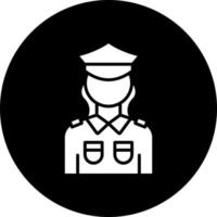 Policewoman Vector Icon Style