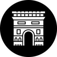 Arc De Triomphe Vector Icon Style